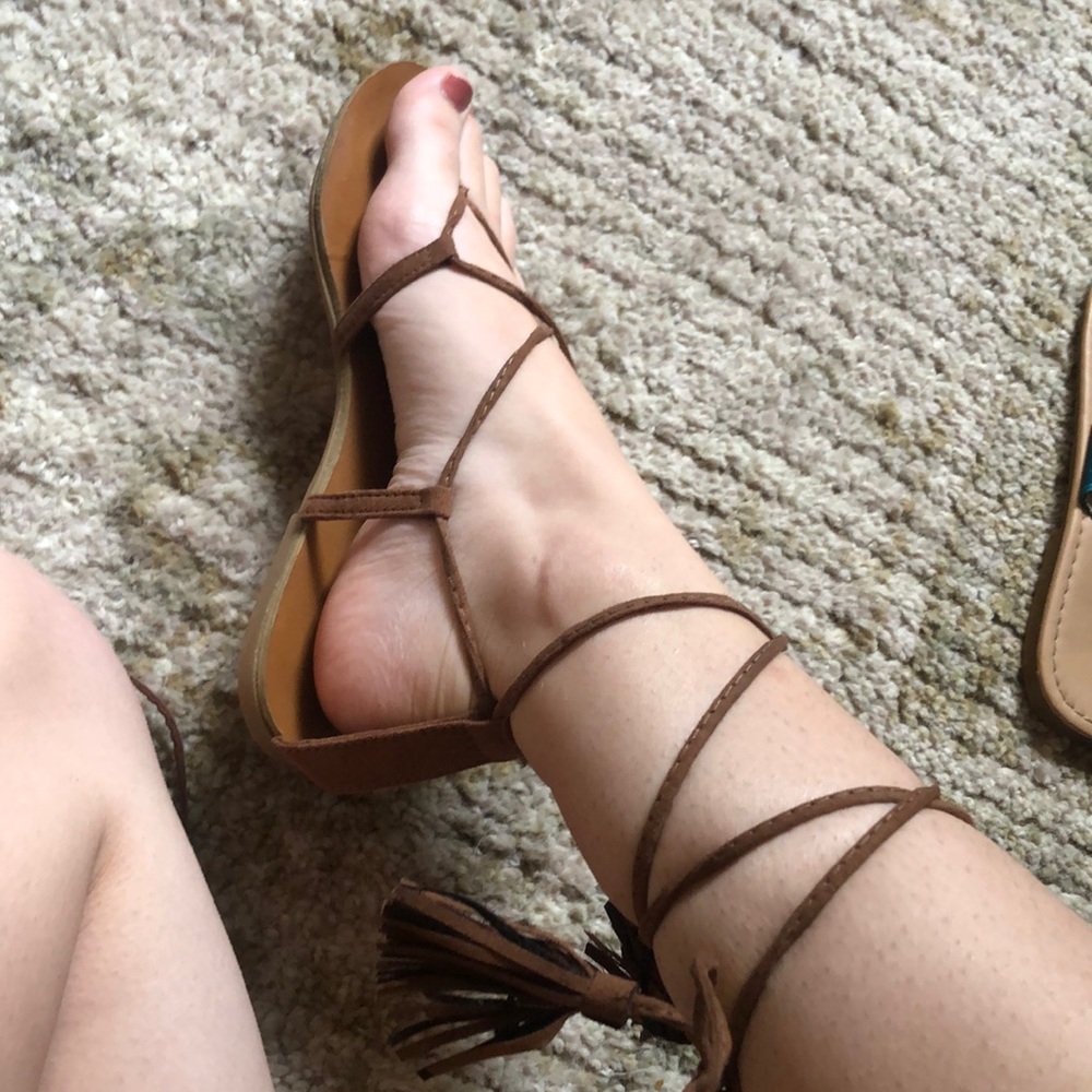Lace up sandals
